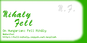 mihaly fell business card